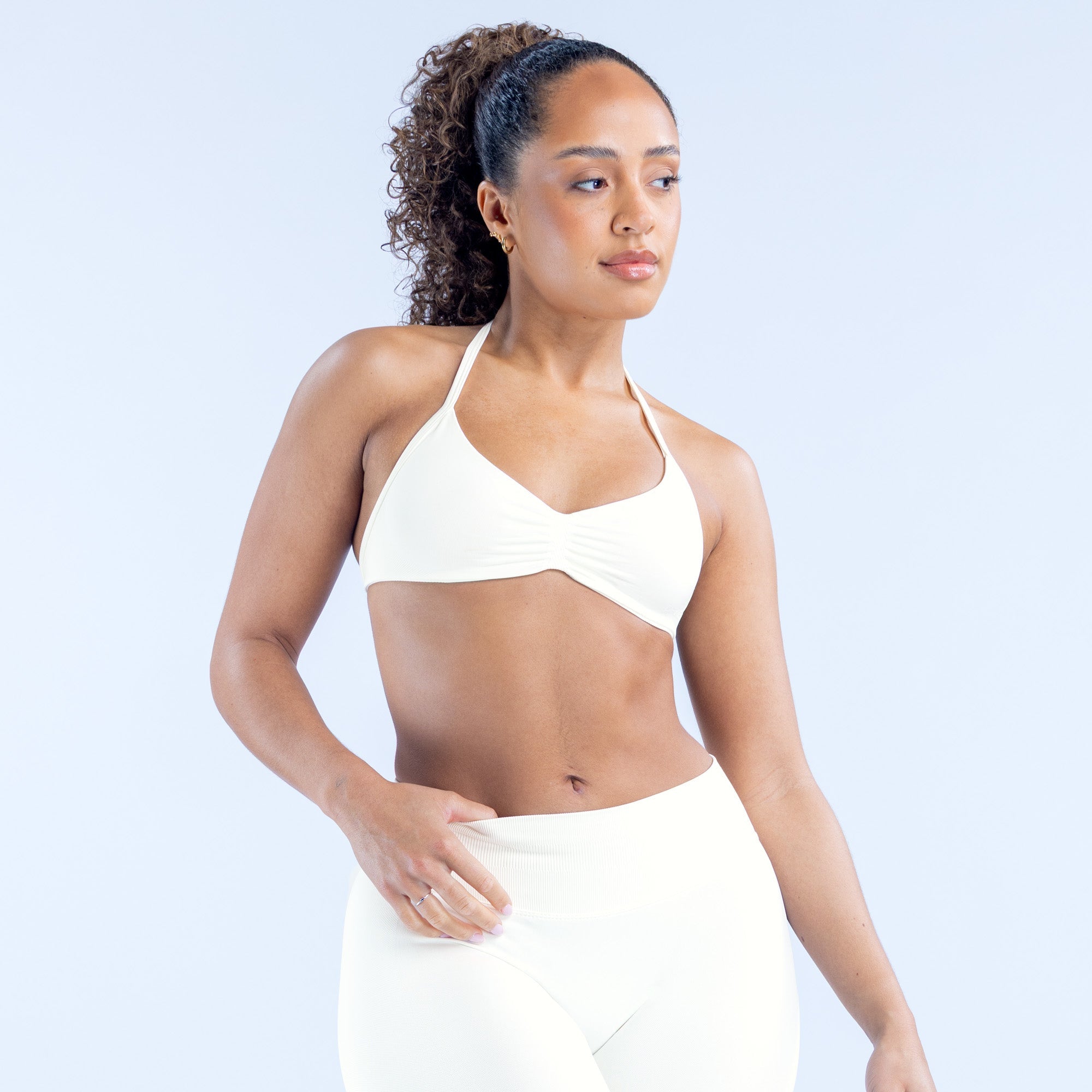 Impact Strappy Bra - White