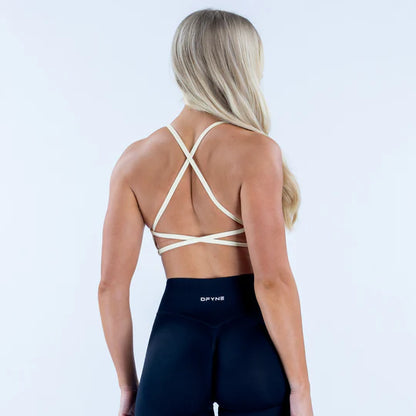 Dynamic Backless Sports Bra - White