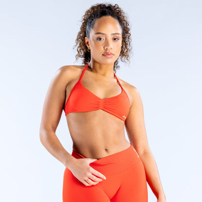 Impact Strappy Bra - Cherry Red