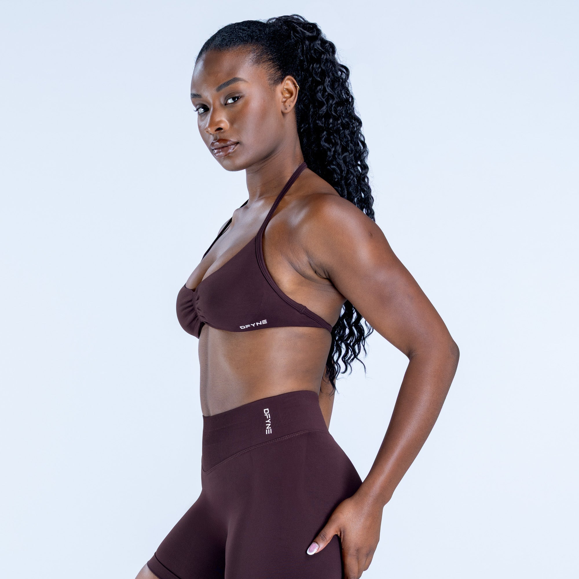 Impact Strappy Bra - Brown